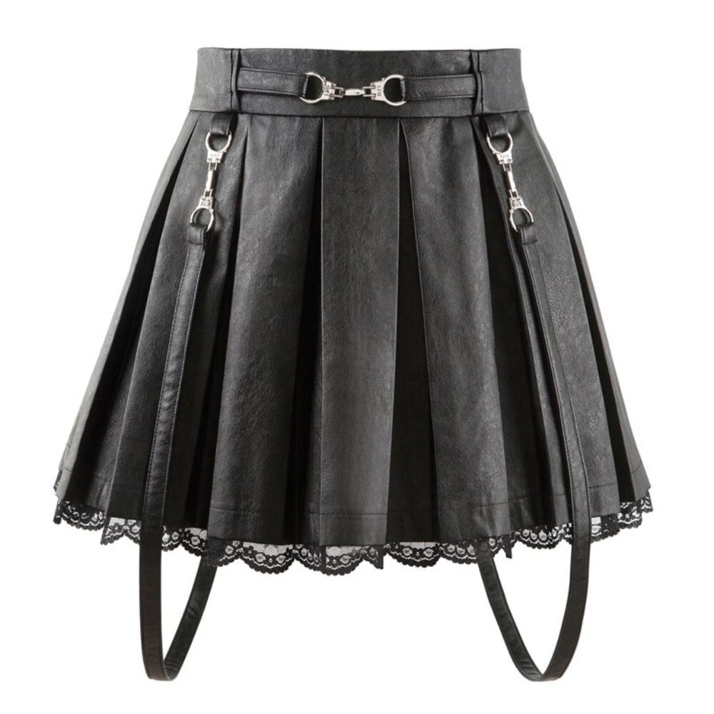 Leather Skirt | Little for Big Gothic Mini Skirt, Alternative Style
